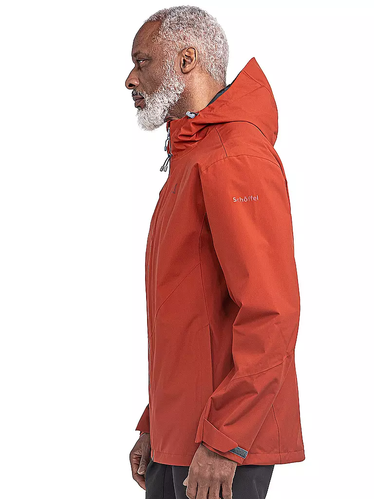 SCHÖFFEL | Herren Wanderjacke Yew 2L ZipIn Hoodie | rot