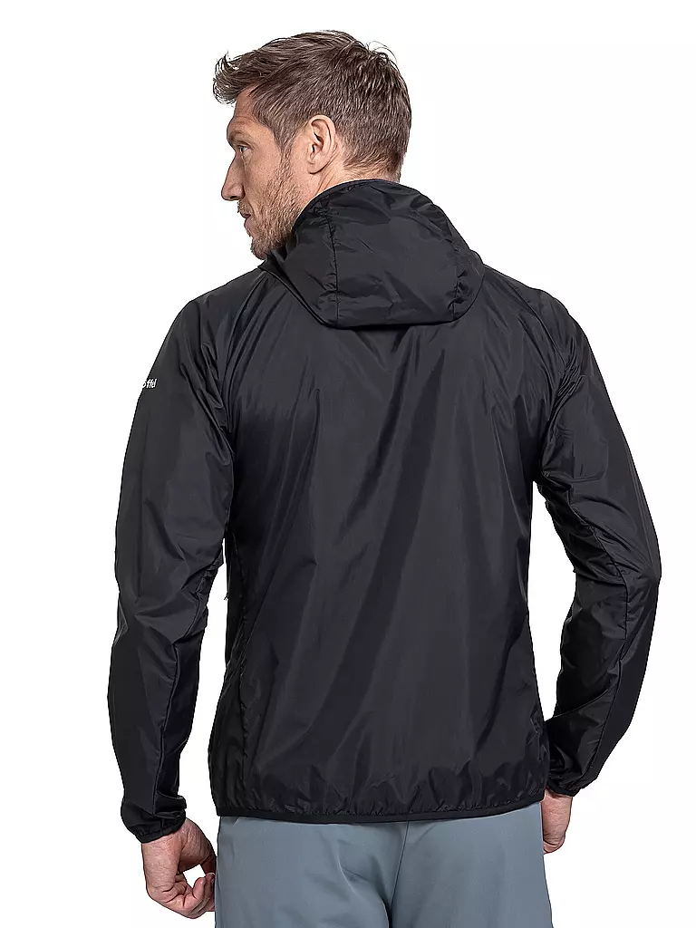 SCHÖFFEL | Herren WIndbreaker Wutach Hoodie | schwarz