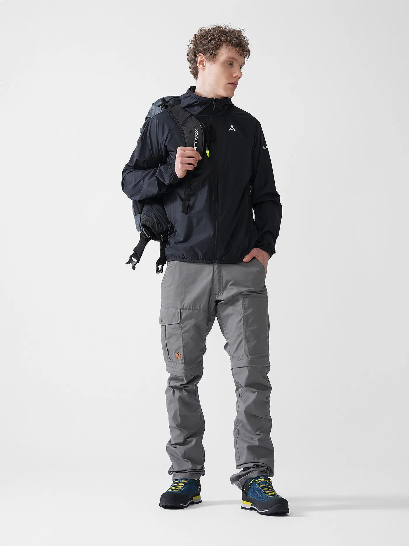 SCHÖFFEL | Herren WIndbreaker Wutach Hoodie | schwarz