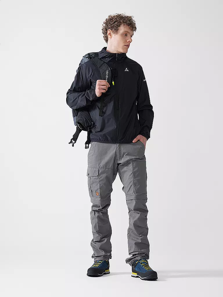SCHÖFFEL | Herren WIndbreaker Wutach Hoodie | schwarz