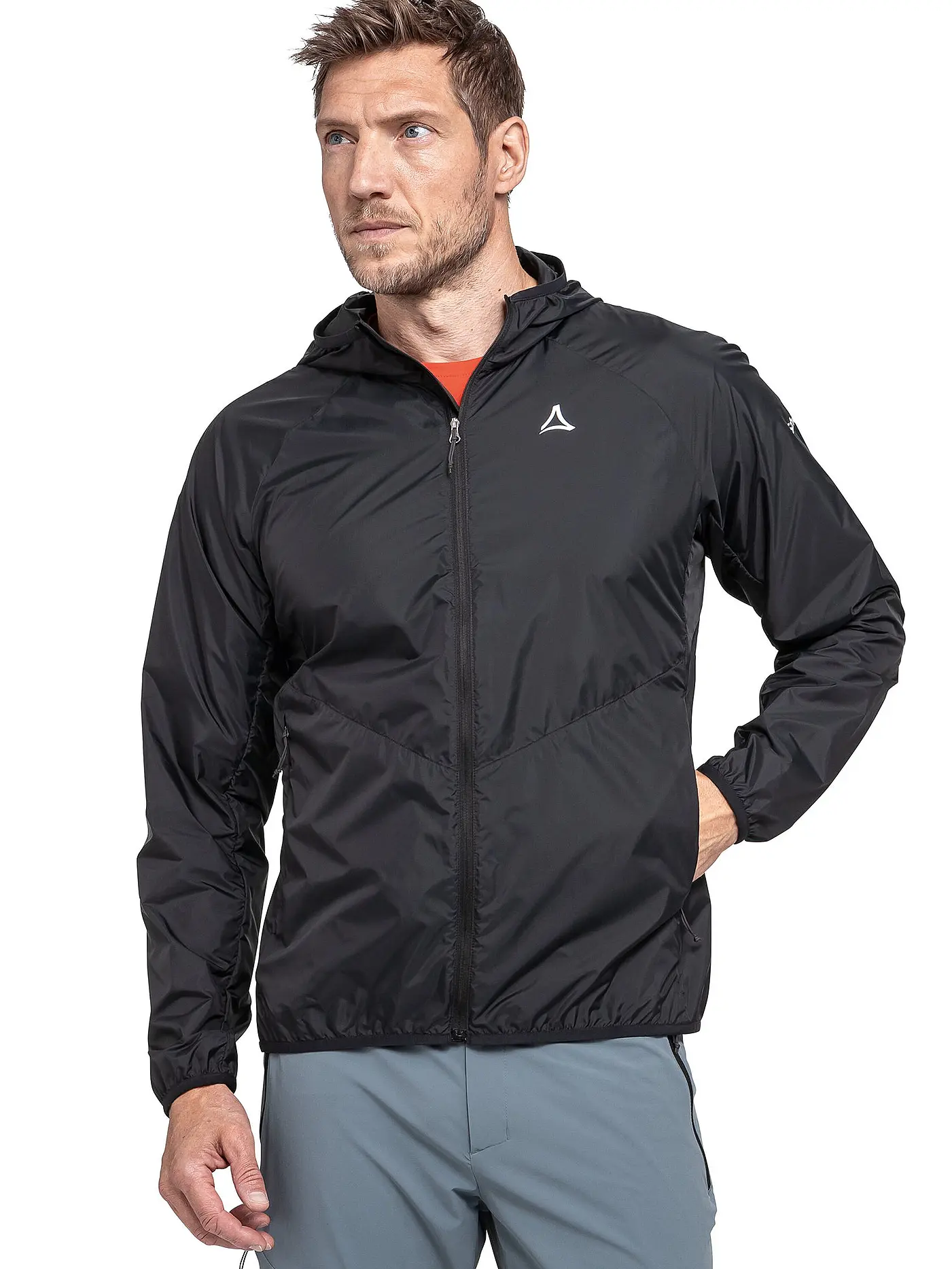 SCHÖFFEL | Herren WIndbreaker Wutach Hoodie | schwarz