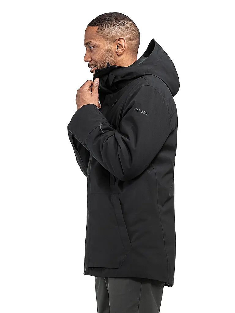 SCHÖFFEL | Herren Winterparka Crivat 2L Hoodie isoliert | schwarz