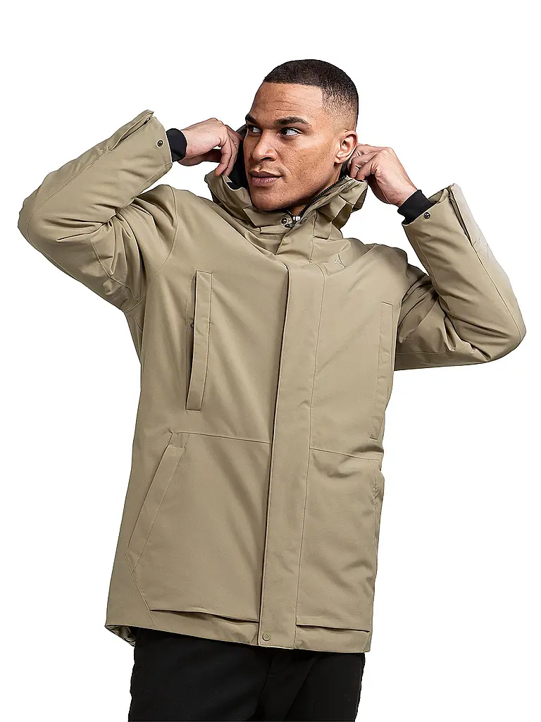 SCHÖFFEL | Herren Winterparka Crivat 2L Hoodie isoliert | camel