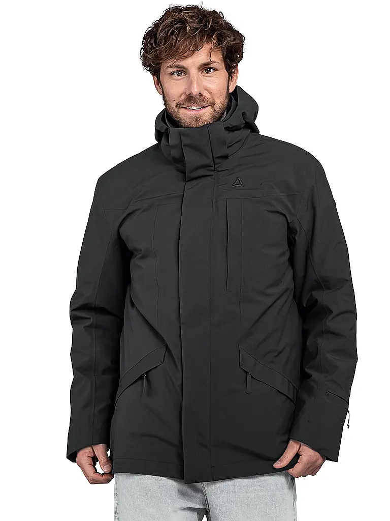 SCHÖFFEL | Herren Winterparka Style Borkol 3in1 Hoodie | schwarz