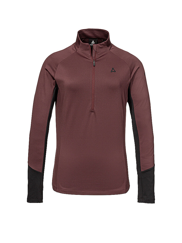 Schöffel Damen Unterzieh Zipshirt Style Safoon dunkelrot