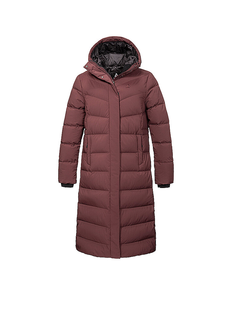 Schöffel Damen Wintermantel Vindave Down Hoodie dunkelrot