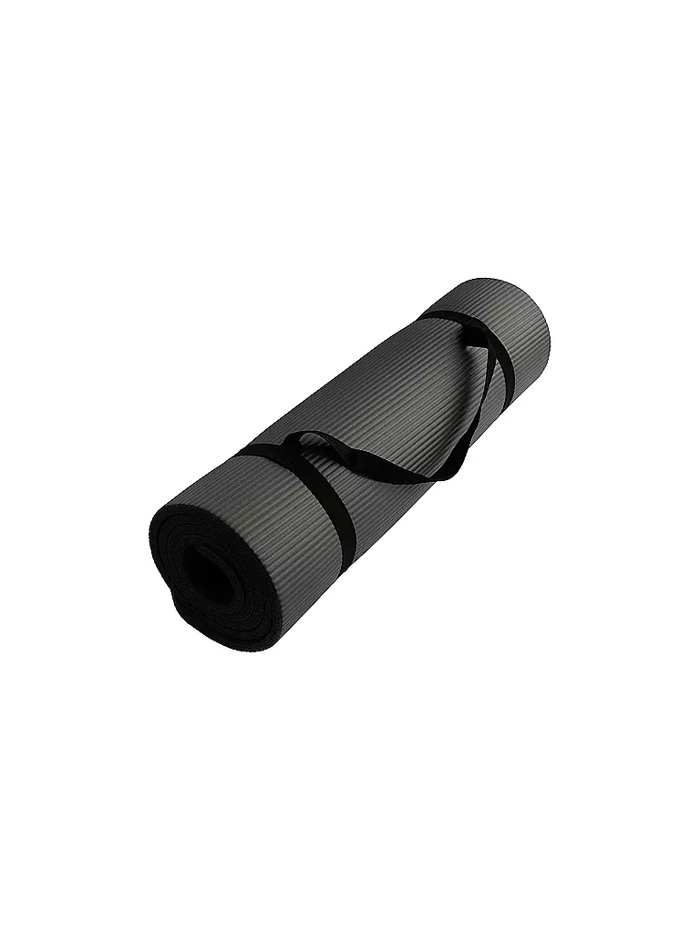 SCHILDKRÖT |  Fitnessmatte 10 mm, Grau, mit Tragegurt | 