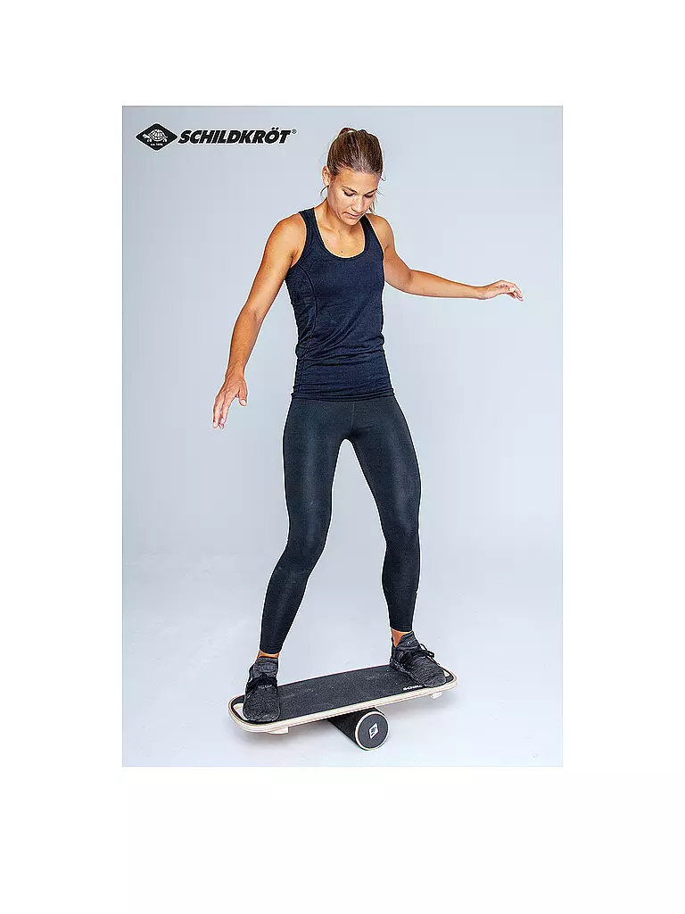 SCHILDKRÖT |  Wooden Balance Board  | schwarz