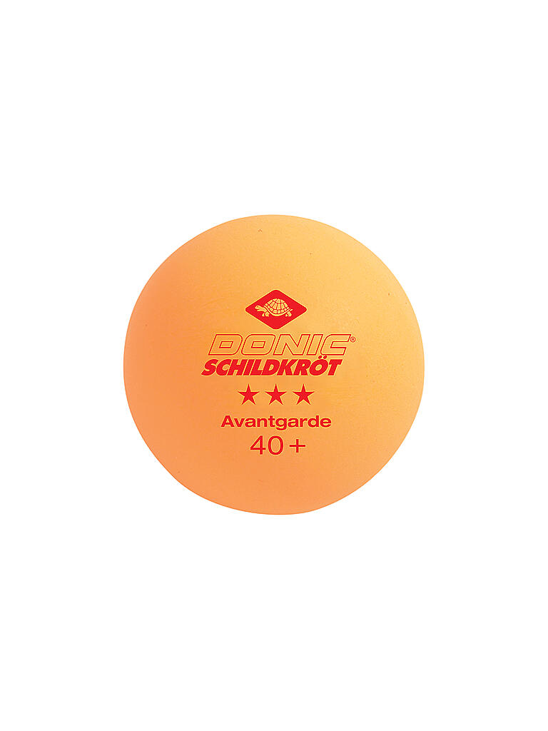 SCHILDKRÖT | Tischtennisball 3-Stern Avantgarde Poly 40+, 3x Weiß / 3x Orange | bunt