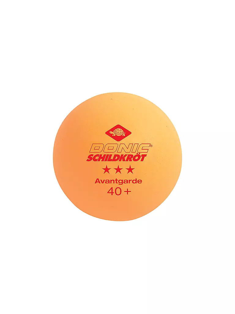 SCHILDKRÖT | Tischtennisball 3-Stern Avantgarde Poly 40+, 3x Weiß / 3x Orange | bunt