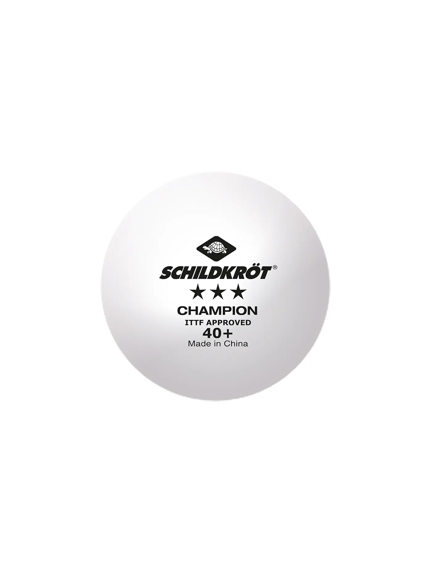 SCHILDKRÖT | Tischtennisball 3-Stern Champion ITTF 3+1 Stk. WEISS | weiss