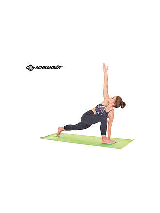 SCHILDKRÖT |  Bicolor Yogamatte, Lime-Anthrazit, 4mm, PVC-frei, im Carrybag 