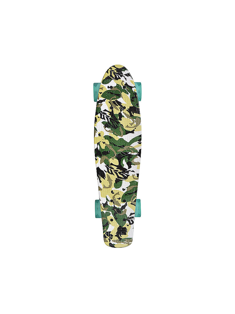 SCHILDKRÖT Skateboard Retro Free Spirit Camouflage bunt