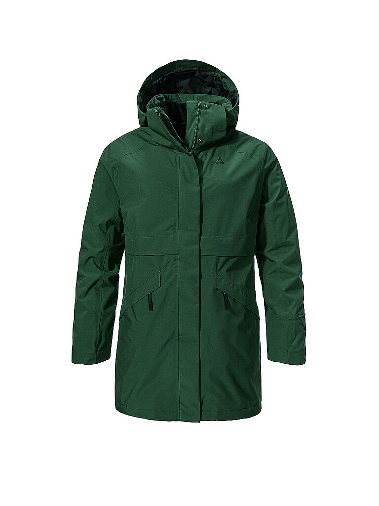 SCHÖFFEL Damen Winterparka Malkay Hoodie dunkelgrün | 38