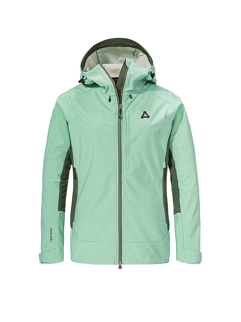 SCHÖFFEL Damen Touren Softshelljacke Milagle Hoodie mint | 34