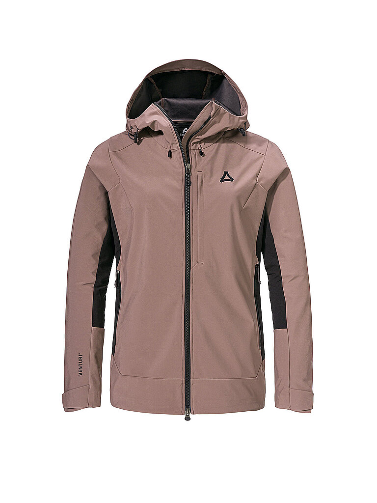 SCHÖFFEL Damen Touren Softshelljacke Milagle Hoodie hellbraun | 42