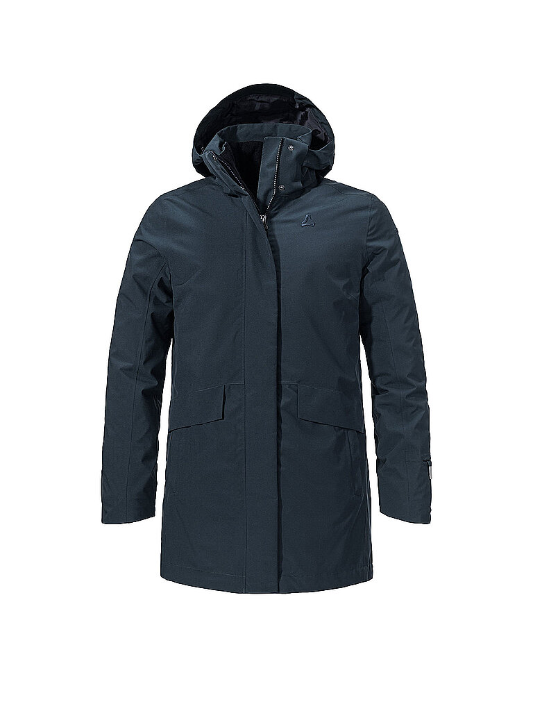 SCHÖFFEL Damen Winterparka 3in1 Style Borkol Hoodie dunkelblau | 38