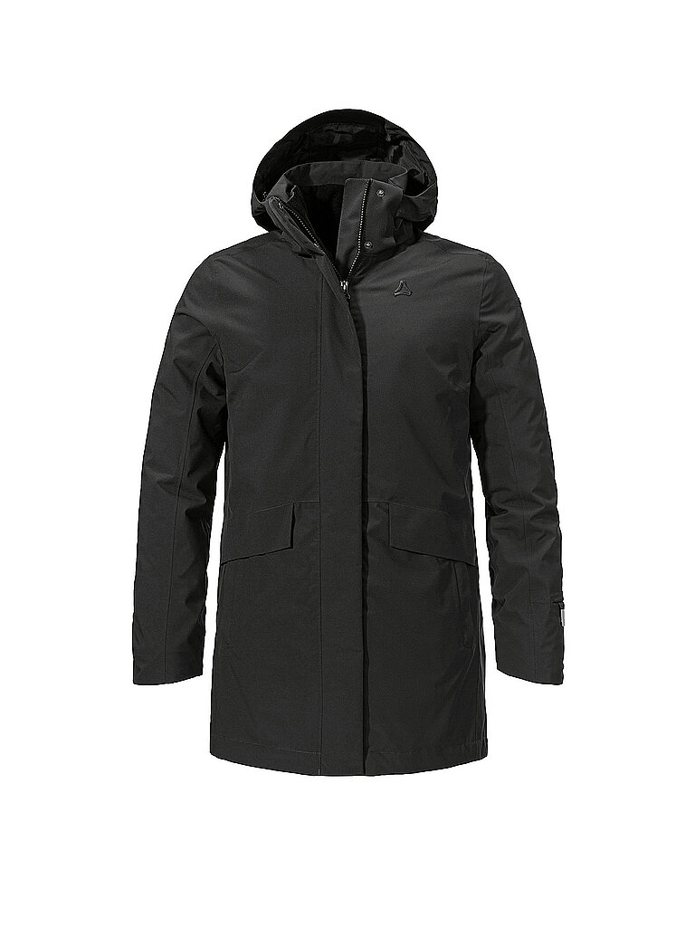 SCHÖFFEL Damen Winterparka 3in1 Style Borkol Hoodie schwarz | 34