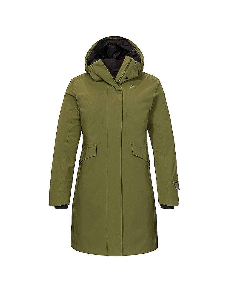 SCHÖFFEL Damen Winterparka Style Optimea Dermiz 2L Hoodie olive | 42