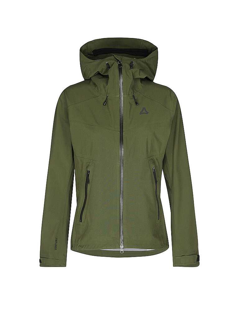 SCHÖFFEL Damen Wanderjacke Style Cascata Venturi 3L Hoodie olive | 34