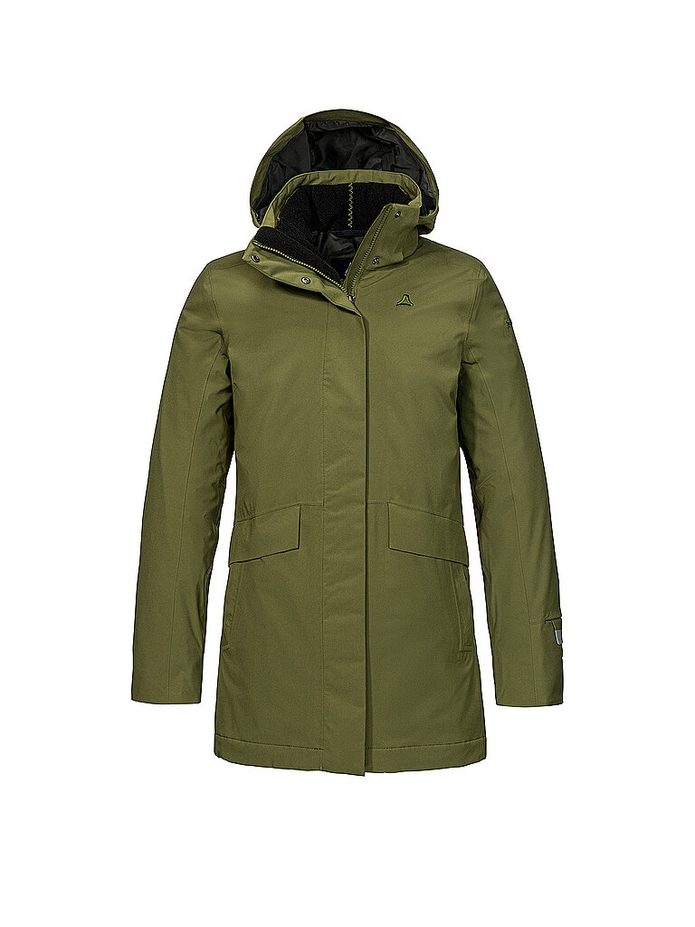 SCHÖFFEL Damen Winterparka Borkol 3in1 Hoodie olive | 34