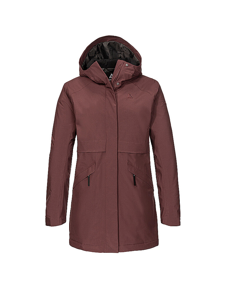 SCHÖFFEL Damen Winterparka Malkay Hoodie dunkelrot | 38