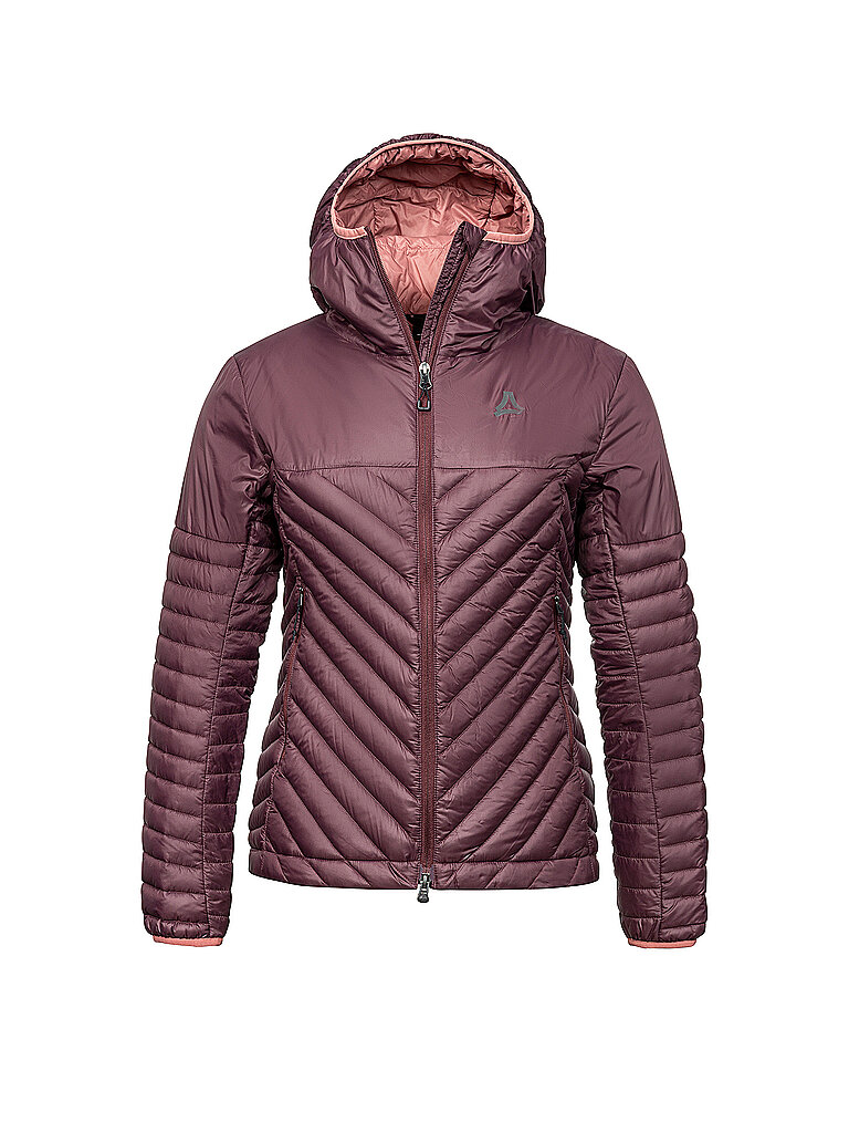 SCHÖFFEL Damen Isojacke Cascata Down Hoodie dunkelrot | 34