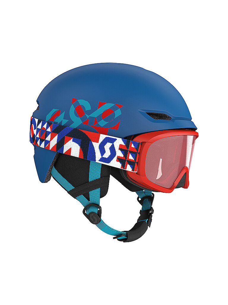 SCOTT Kinder Skihelm Combo Keeper 2 + Skibrille JR Witty blau | M