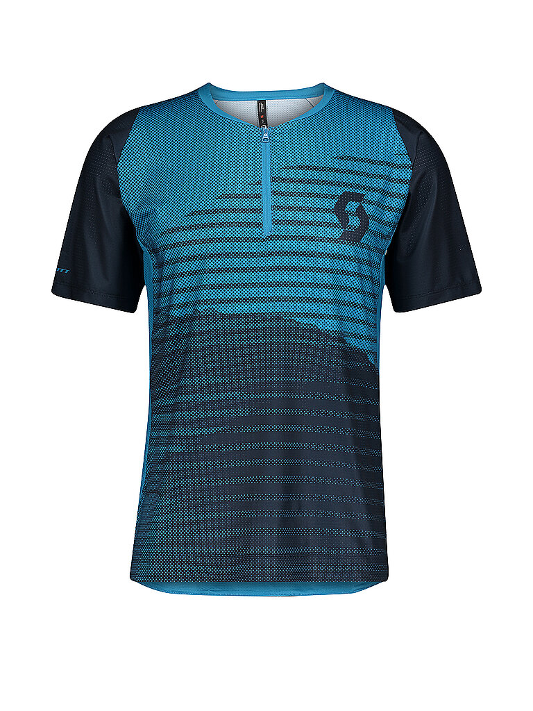SCOTT Herren Radshirt Trail Vertic Zip blau | M