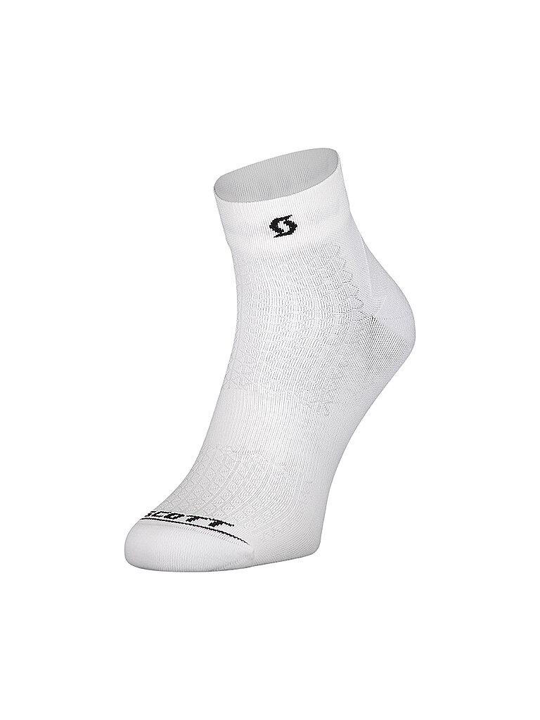 SCOTT Herren Radsocken Performance Quarter weiß | 42-44