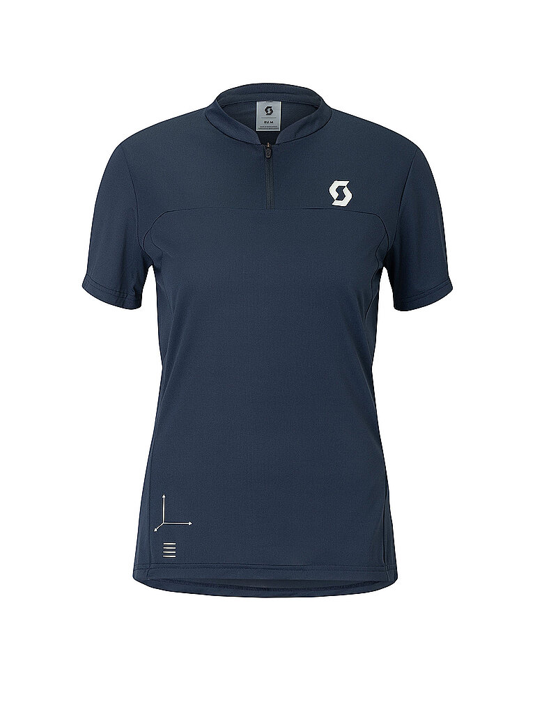 SCOTT Damen Radshirt Vertic Zip dunkelblau | L