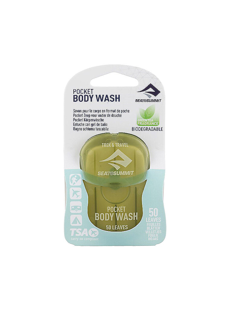SEA TO SUMMIT Trek & Travel Pocket Body Wash 50 Blätter grün