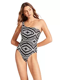 SEAFOLLY | Damen Badeanzug One Shoulder Zanzibar | schwarz