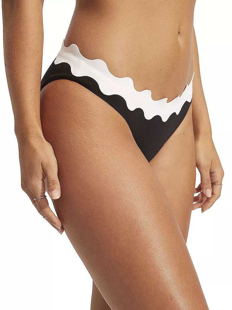 SEAFOLLY | Damen Bikinihose Ric Rac Hipster | schwarz