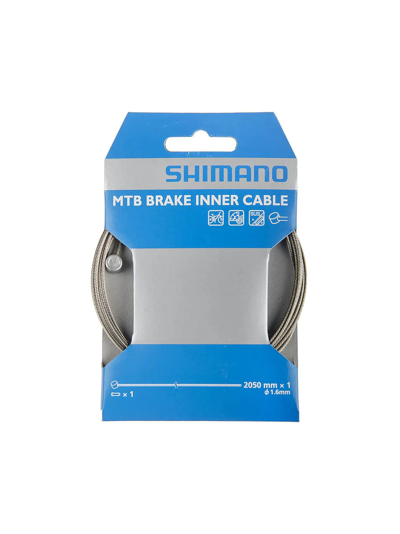 SHIMANO SB | MTB-Bremsseil 1,6mm x 2050mm | silber