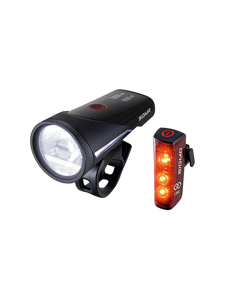SIGMA Fahrradbeleuchtungs-Set Aura 100 Blaze Link Wireless schwarz