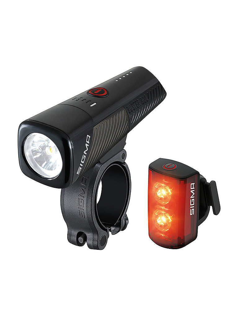 SIGMA Fahrrad Akku Lichtset Buster 800 mit RL 80 Rücklicht schwarz