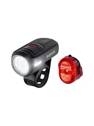 SIGMA | Fahrrad Akku Lichtset Aura 45 mit Nugget II Rücklicht | Schwarz