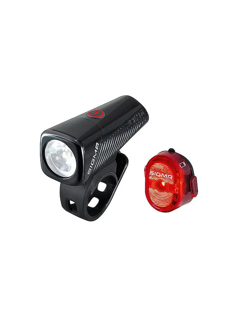 SIGMA | Fahrrad Akku Lichtset Buster 150 mit Nugget II Flash Rücklicht | Schwarz