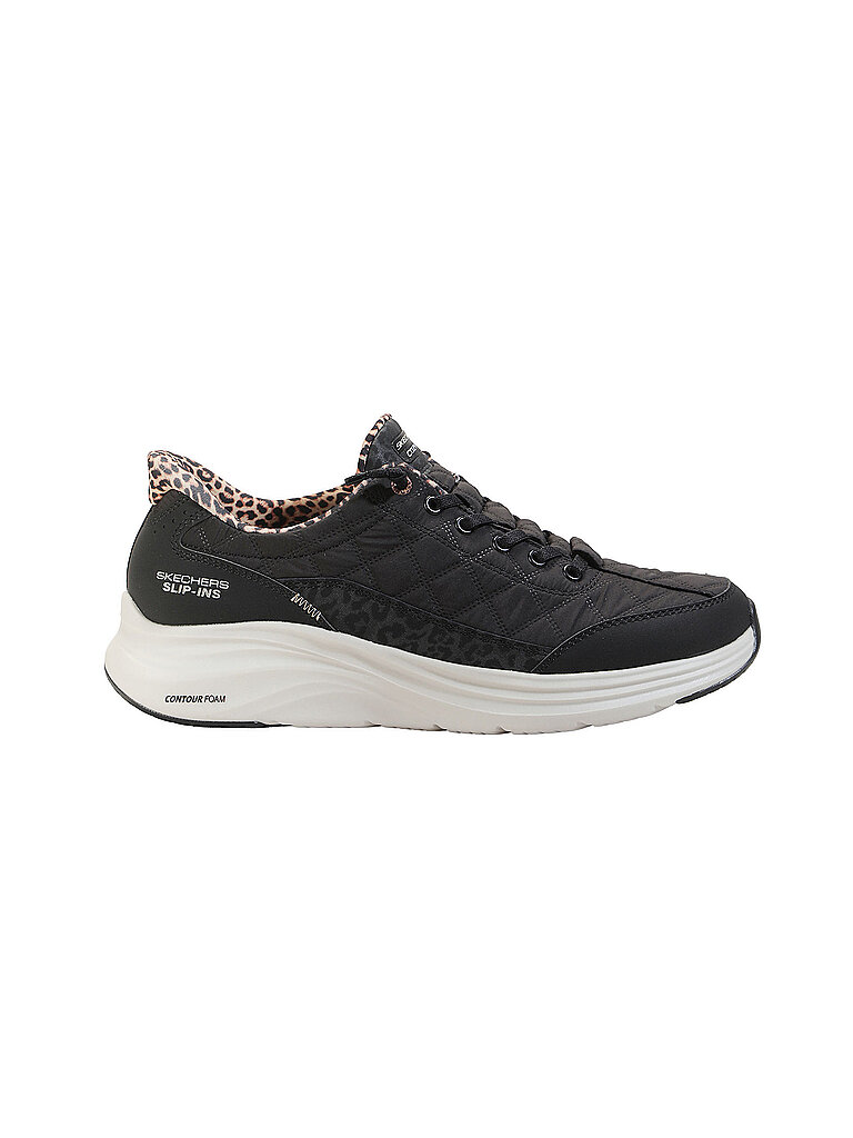 SKECHERS Damen Sneaker Slip-ins: Contour Foam - Cozy Fit Leopard Dream schwarz | 36