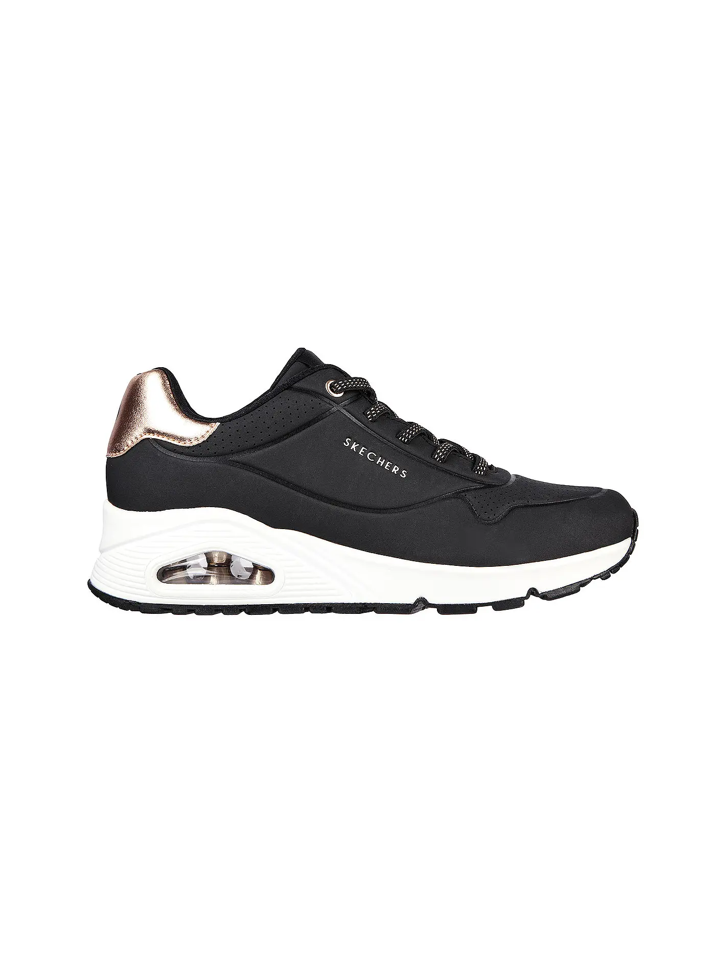 SKECHERS | Damen Sneaker Uno Shimmer Away | schwarz