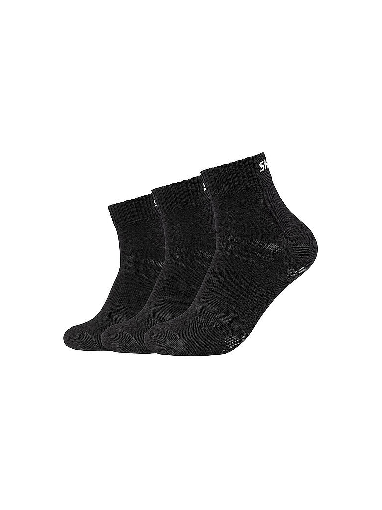 SKECHERS | Socken Quarter Mesh Ventilation 3er Pkg. | schwarz