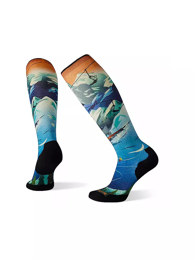 Smartwool Men’s Ski Targeted Cushion Explorer Print OTC Socks
