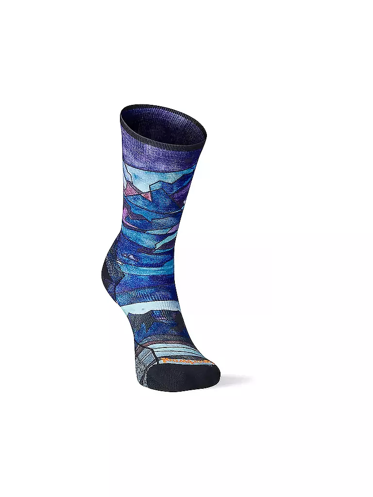 SMARTWOOL | Damen Wandersocken Athlete Edition Run Print Crew | blau