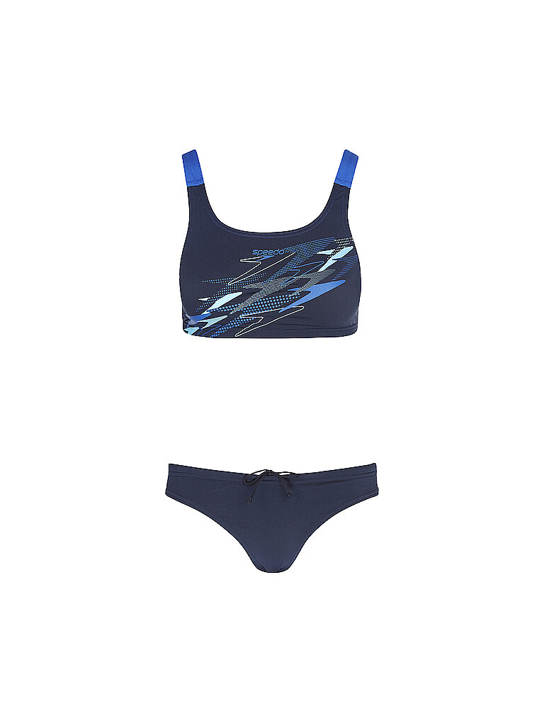 SPEEDO Damen Bikini Medley Logo V-Back dunkelblau | 40