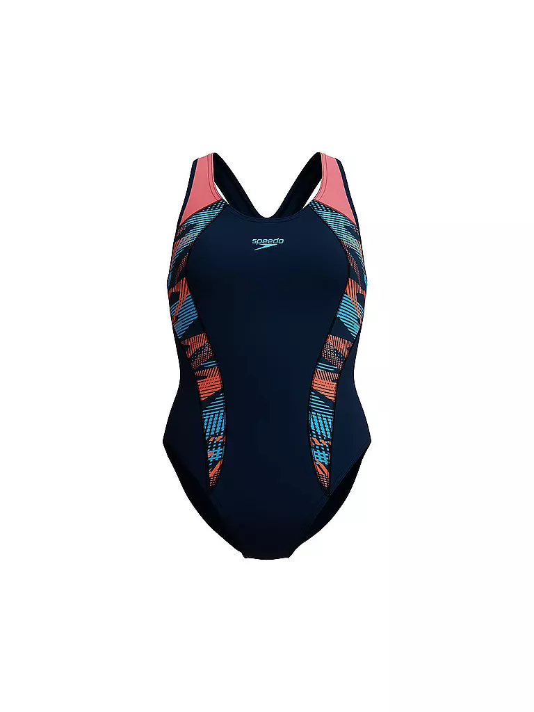 SPEEDO | Damen Badeanzug Placement Laneback | dunkelblau