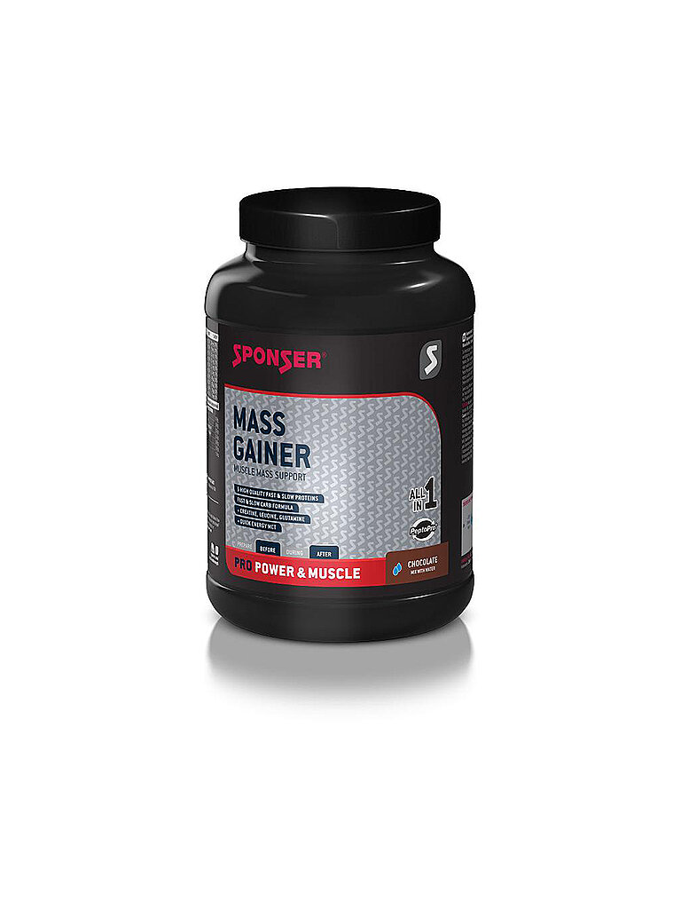 SPONSER Mass Gainer Schokolade, 1200 g Dose bunt — Bild 2