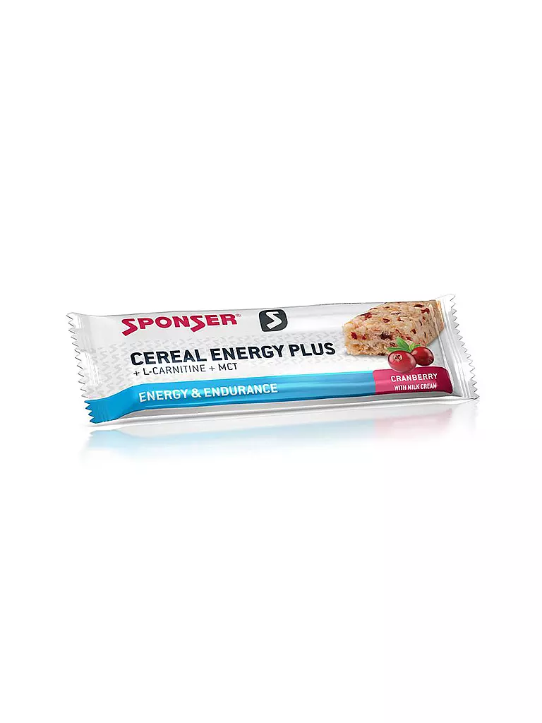 SPONSER | Cereal Energy Plus Cranberry, 40 g Riegel | bunt