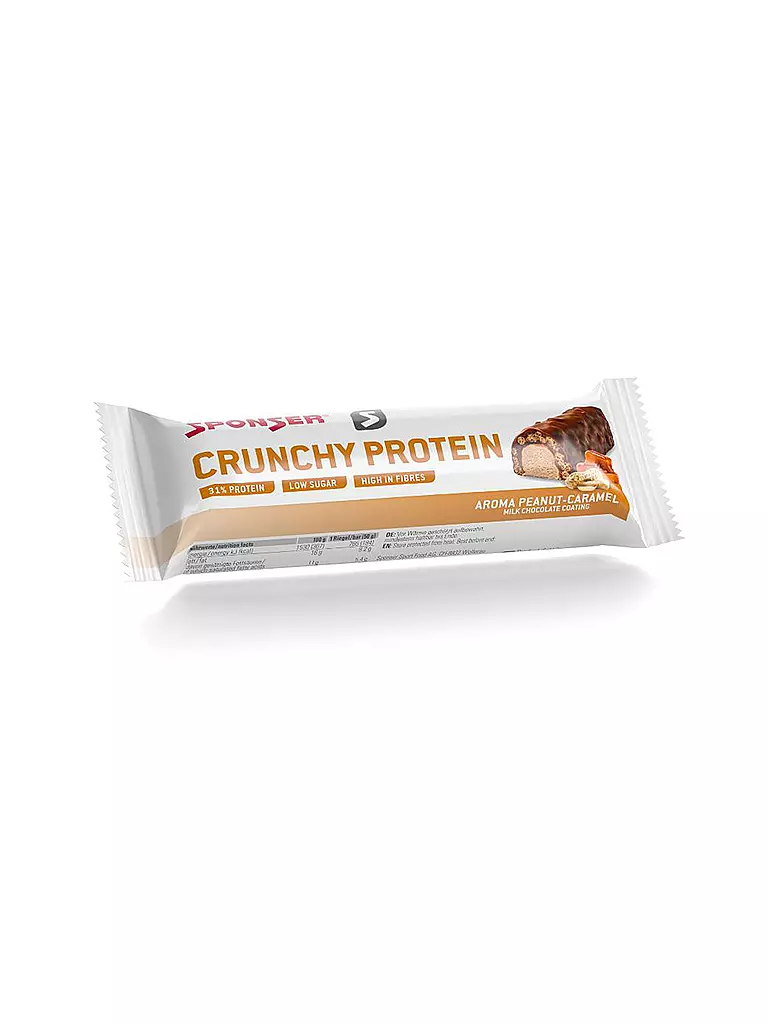 SPONSER | Crunchy Protein Bar Peanut-Caramel, 50 g Riegel | bunt