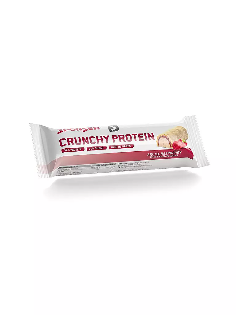 SPONSER | Crunchy Protein Bar Raspberry-Yoghurt, 50 g Riegel | bunt